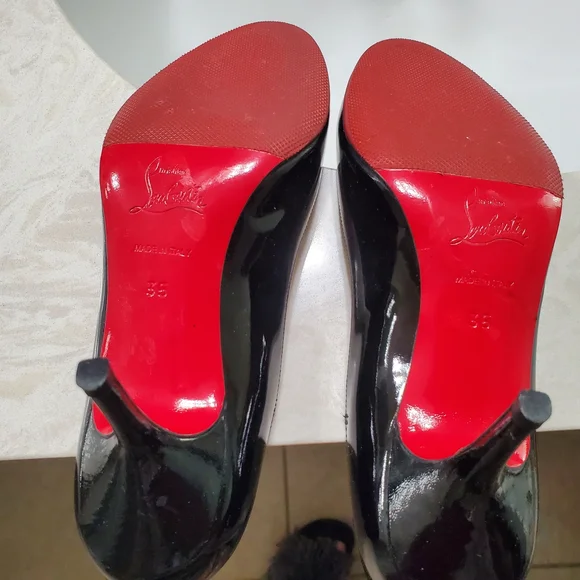 Christian Louboutin Glossy Black Heels - Picture 5 of 5